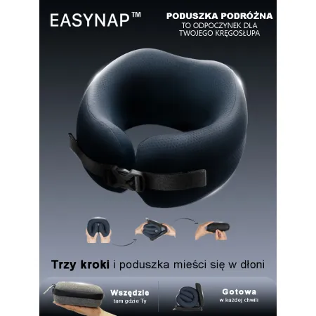 Poduszka podróżna Easy NAP granatowa L